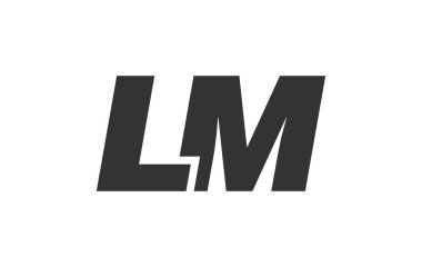 Şirket Markası için LM Teknik Düzenlenebilir Yazı Tipi Logosu. Benzersiz tipografik fikirleri olan cesur, fütürist tasarım. En Küçük Özel Tür ve Dinamik Harf