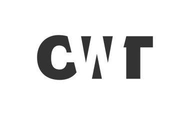 CWT logo tasarımı. İlk harf C W T koyu yazı tipi. Teknolojik girişimler, danışmanlık, kurumsal markalaşma için. Yaratıcı şirket adı, manşetler tipografi kimliği, trend logotype.