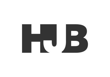 HJB logo tasarımı. İlk harf H J B kalın yazı tipi teknoloji girişimleri, danışmanlık, kurumsal markalaşma. Yaratıcı şirket adı, manşetler tipografi kimliği, trend logotype.