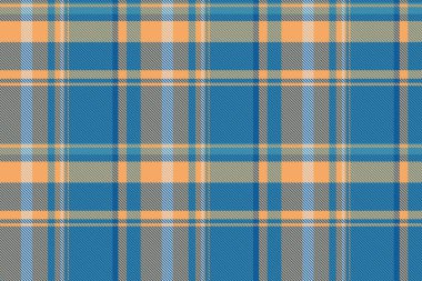 Pahalı tekstil ekose kumaş, koleksiyon desenli kumaş kontrolü. Mutlu Noeller vektör dokusu siyanür ve kumlu kahverengi renklerde kusursuz arkaplan.