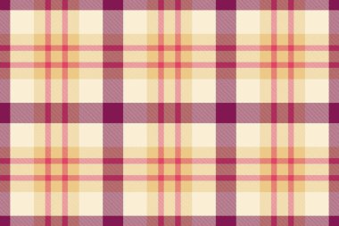 Perakende tartan vektör kumaşı, kusursuz tekstil kontrolü. İspanyol desenli ekose desenli arka plan antika beyaz ve kehribar rengi.