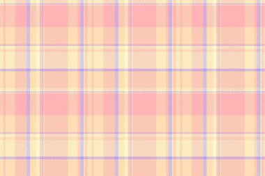 Kağıt kumaş dokusu, renkli tartan arkaplan deseni. Hindistan 'ın şeftali kabarık renklerinde ekosesiz tekstil vektörü.