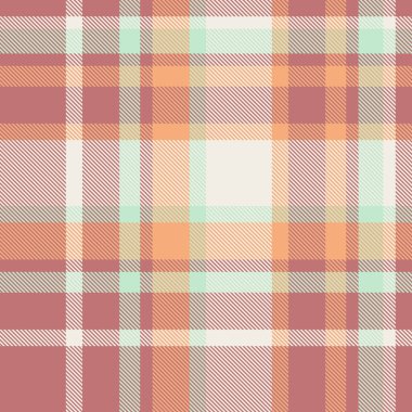 Şeftali, gül, nane ve krema renginde zarif pastel ekose desenli. Tekstil tasarımı, moda, kırtasiye veya web sitesi geçmişi için mükemmel.
