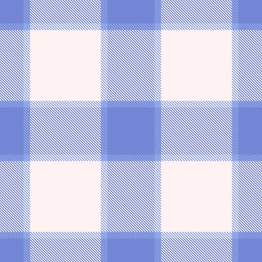İnce mavi ve beyaz gingham şablonu. Geçmişi, tekstili ya da web sitesi tasarımı için mükemmel. Temiz, minimalist stil sakinlik ve sükuneti çağrıştırıyor..