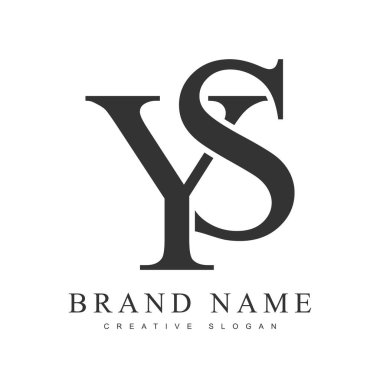 YS modayı logoti şablonu. Baş harf y ve klasik yazı tipi. Şirket adı veya kimliği için yaratıcı logo.