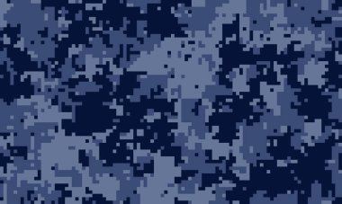 Lacivert ve kayrak grisi tonlarında soyut dijital kamuflaj deseni. Geçmişler, tekstil ve askeri temalı tasarımlar için mükemmel..