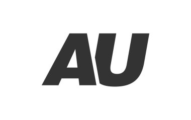 Şirket Markası için AU Tekno Düzenlenebilir Yazı Tipi Logosu. Benzersiz tipografik fikirleri olan cesur, fütürist tasarım. En Küçük Özel Tür ve Dinamik Harf