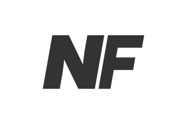 Şirket Markası için NF Teknik Düzenlenebilir Yazı Tipi Logosu. Benzersiz tipografik fikirleri olan cesur, fütürist tasarım. En Küçük Özel Tür ve Dinamik Harf
