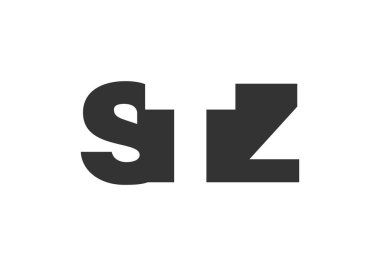 STZ logo tasarımı. S T Z harfinin ilk harfi. Yeni başlayanlar için kalın yazı tipi. Danışmanlık, kurumsal markalaşma. Yaratıcı şirket adı, manşetler tipografi kimliği, trend logotype.