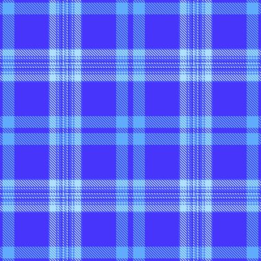 Canlı mavi ekose desenli. Tekstil tasarımları, web sitesi geçmişi ya da moda projeleri için mükemmel. Bu pürüzsüz doku modern, geometrik bir his sunuyor ve düzen ve tarz duygusunu çağrıştırıyor..