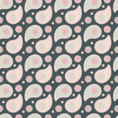 Hassas ve geçmişe dönük trend. Nadir görüntüde keten çiziyorum. Paisley boho, kart arkaplan.