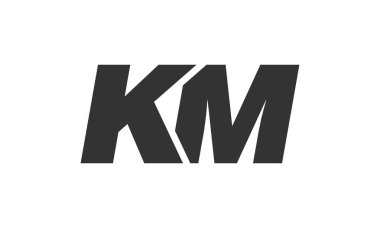 KM Tekno Düzenlenebilir Şirket Markası Yazı Tipi Logosu. Benzersiz tipografik fikirleri olan cesur, fütürist tasarım. En Küçük Özel Tür ve Dinamik Harf