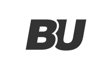 Şirket Markası için BU Tekno Düzenlenebilir Yazı Tipi Logosu. Benzersiz tipografik fikirleri olan cesur, fütürist tasarım. En Küçük Özel Tür ve Dinamik Harf