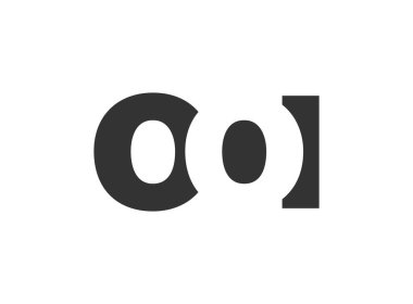 OOI logo tasarımı. Teknoloji girişimleri, danışmanlık, kurumsal markalaşma için ilk harf O-O kalın yazı tipi. Yaratıcı şirket adı, manşetler tipografi kimliği, trend logotype.