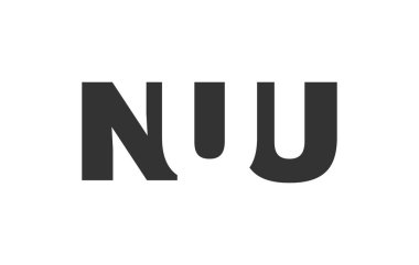 NUU logo tasarımı. İlk harf N U U cesur yazı tipi teknoloji girişimleri, danışmanlık, kurumsal markalaşma. Yaratıcı şirket adı, manşetler tipografi kimliği, trend logotype.
