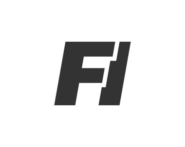 Şirket Markası için FI Techno Düzenlenebilir Yazı Tipi Logosu. Benzersiz tipografik fikirleri olan cesur, fütürist tasarım. En Küçük Özel Tür ve Dinamik Harf