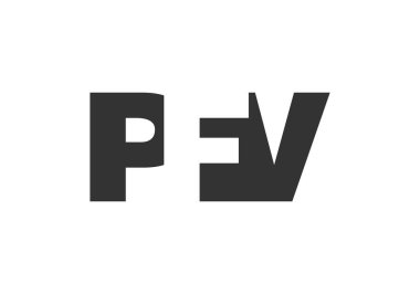 PFV logo tasarımı. İlk harf P F V kalın yazı tipi teknoloji girişimleri, danışmanlık, kurumsal markalaşma. Yaratıcı şirket adı, manşetler tipografi kimliği, trend logotype.