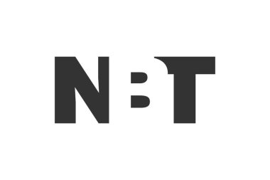 NBT logo tasarımı. İlk harf N B T koyu yazı tipi. Teknolojik girişimler, danışmanlık, kurumsal markalaşma için. Yaratıcı şirket adı, manşetler tipografi kimliği, trend logotype.