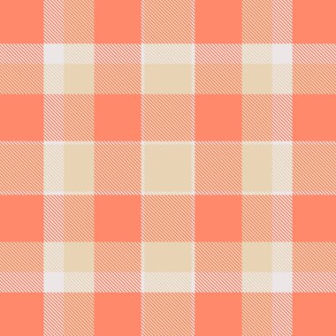 İnsanların tekstil dokusu yok, periyodik tartan dokusu kontrolü yok. Köpek dişi arka plan ekoseli kırmızı ve açık renkli vektör.