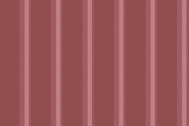 Pembe çizgili tekstil vektörü, boş dikey dokusu yok. Arkaplan çizgilerini kırmızı ve açık renkli kumaşla yama.