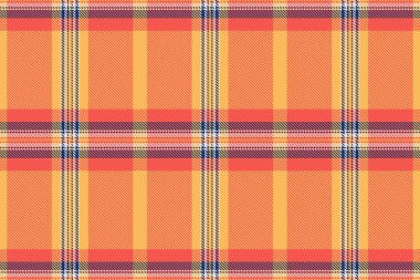 Bej vektör tekstil deseni, doğrusal dokusu pürüzsüz arkaplan. Kapak kumaşı kırmızı ve kehribar rengi ekoseyi kontrol et.