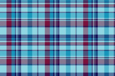 Ekose desenli tekstil, rüya gibi katran desenli dikişsiz. Doğum günü arkaplan kumaşı vektör kontrolü cyan ve pembe renkler.