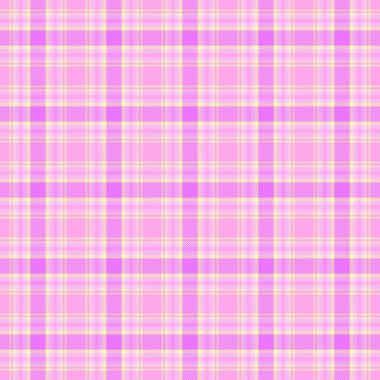 Idyllic ekose vektör tekstil, yoğun ve kusursuz geçmiş kontrolü. Uk tartan kumaş deseni pembe ve limon renklerinde.