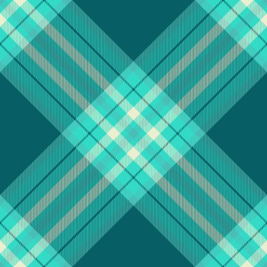 Sonsuz kumaş ekose, azul vektör dokusu pürüzsüz. Tattersall tekstil kontrol şablonu arkaplanı gök mavisi ve cyan renkleriyle.