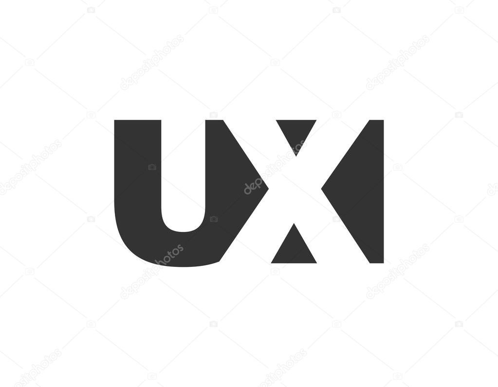 UXI logo design. Initial letter U X I bold font style for tech startups, consulting, corporate branding. Creative company name, headlines typography identity, trendy logotype.