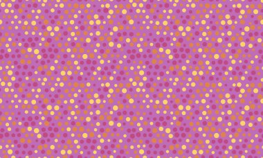 Renkli geometrik daireli vektör noktalı desen. Tekstil, kusursuz duvar kağıtları ve modern tasarım için son moda soyut arka planlar için mükemmel..