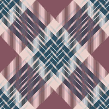 Zarif kumaş kontrol vektörü, tazı dokusu arka plan tekstili. Çizim desenli tartan ekoseli açık renk ve cyan renk paleti.