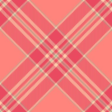 Pazarlama arka planı pürüzsüz tekstil, soluk tartan kontrol vektörü. Doku kumaş desenini kırmızı ve turuncu renk paletiyle dekore et.