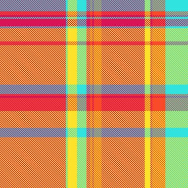 Canlı, neşeli ekose desenli, güneşli renklerde. Tekstil tasarımı, web sitesi geçmişi veya moda projeleri için mükemmel.