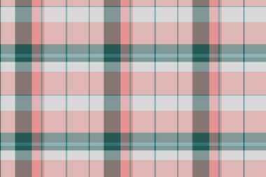 Uluslararası tartan arka plan vektörü, kurdele kumaş dokusu kontrolü. Pastel ve açık renk paletinde çizgili, pürüzsüz tekstil desenli ekose..