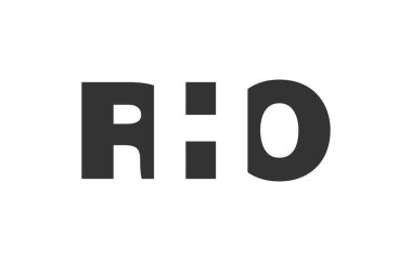 RHO logo tasarımı. İlk harf R H O koyu yazı tipi. Teknolojik girişimler, danışmanlık, kurumsal markalaşma için. Yaratıcı şirket adı, manşet başlıkları tipografi kimliği, moda logoti tipi. Vektör illüstrasyonu.