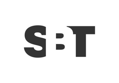 SBT logo tasarımı. İlk harf S B T kalın yazı tipi teknoloji girişimleri, danışmanlık, kurumsal markalaşma. Yaratıcı şirket adı, manşet başlıkları tipografi kimliği, moda logoti tipi. Vektör illüstrasyonu.