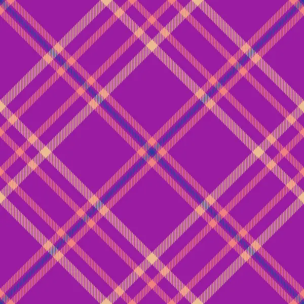 Şeftali ve lavanta aksanlı canlı mor ekose desenli. Tekstil tasarımı, moda, web siteleri veya yapıştırma kitabı projeleri için mükemmel.