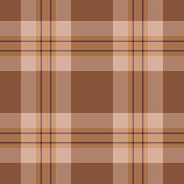 İncelenmiş tekstil geçmişi, ev yapımı kumaş ekoseli kumaş. Çizgili vektörsüz turuncu ve açık renk paleti deseni.