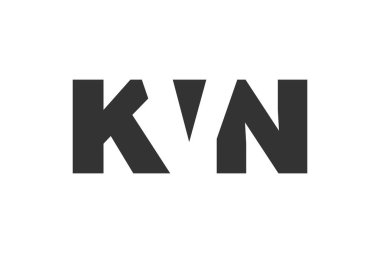KVN logo tasarımı. Teknoloji girişimleri, danışmanlık, kurumsal markalaşma için ilk harf K V N kalın yazı tipi. Yaratıcı şirket adı, manşet başlıkları tipografi kimliği, moda logoti tipi. Vektör illüstrasyonu.
