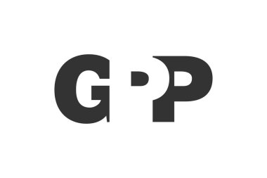 GPP logo tasarımı. İlk harf G P kalın yazı tipi. Teknolojik girişimler, danışmanlık, kurumsal markalaşma için. Yaratıcı şirket adı, manşet başlıkları tipografi kimliği, moda logoti tipi. Vektör illüstrasyonu.