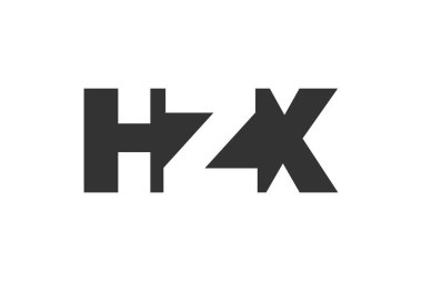 HZX logo tasarımı. İlk harf H Z X kalın yazı tipi teknoloji girişimleri, danışmanlık, kurumsal markalaşma. Yaratıcı şirket adı, manşet başlıkları tipografi kimliği, moda logoti tipi. Vektör illüstrasyonu.