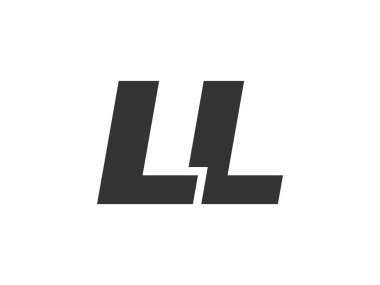 LL Teknik Düzenlenebilir Şirket Markası Yazı Tipi Logosu. Benzersiz tipografik fikirleri olan cesur, fütürist tasarım. Asgari Özel Tür ve Dinamik Harf Değişiklikleri Tanıtım, Baskı ve Kitap Başlıkları
