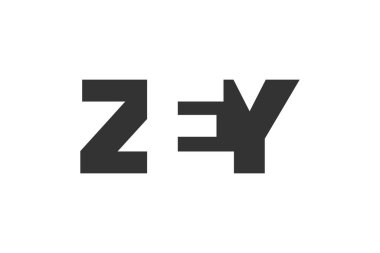 ZEY logo tasarımı. Teknoloji girişimleri, danışmanlık, kurumsal markalaşma için ilk harf Z E Y kalın yazı tipi. Yaratıcı şirket adı, manşet başlıkları tipografi kimliği, moda logoti tipi. Vektör illüstrasyonu.