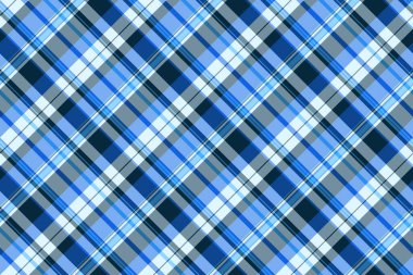 Havalı kumaş dokusu arka plan, orta dokuma kumaş deseni. Mavi ve pastel renk paletinde erkek vektörsüz ekose denetimi.
