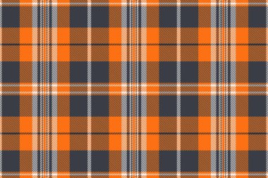 Canlı turuncu ve gri ekose desenli. Sonbahar tasarımları, tekstil baskıları veya web siteleri ve sosyal medya için arka plan olarak mükemmel.