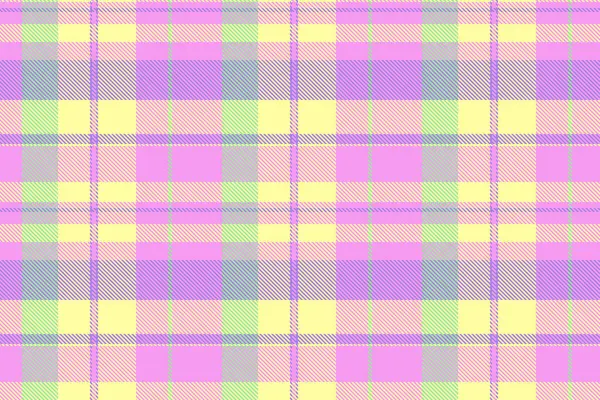 Görkemli arka plan kalıpları kusursuz, otel tekstil çeki ekoseli. Yatay vektör dokusu morumsu kumaş ve limon rengi paleti.