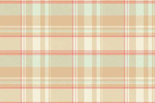 Çevrimiçi vektör arkaplan şablonu, paketsiz tekstil ekose. Turuncu ve bej renk paleti ile yaşlandırılmış kumaş tartan denetimi.
