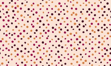 Soyut sonbahar konfeti deseni. Yumuşak arkaplandaki sıcak noktalar, neşeli, şenlikli bir tasarım yaratıyor. Fallthemed projeler, web siteleri veya tekstil için mükemmel..