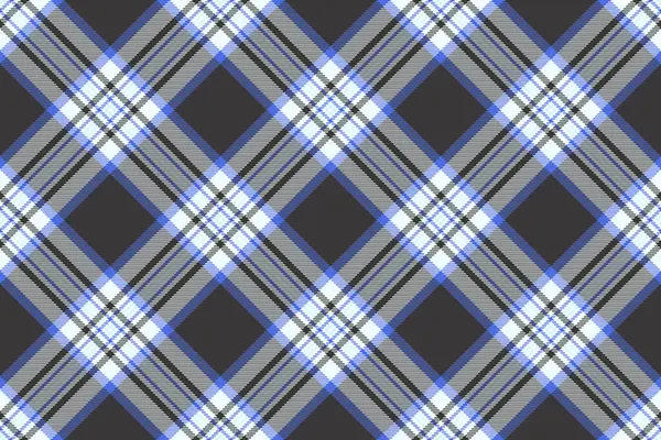 Koyu arkaplanda mavi, gri ve beyaz tonlarında zarif çapraz ekoseli desen. Tekstil tasarımı, moda, web sitesi geçmişi ve kırtasiye için mükemmel..