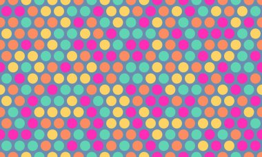 Neşeli, neşeli puantiyeli nokta desenli neşeli pastel renkler. Markalaşma, web sitesi geçmişi, tekstil tasarımı ya da eğlenceli, retro bir atmosfere ihtiyaç duyan her proje için mükemmel..